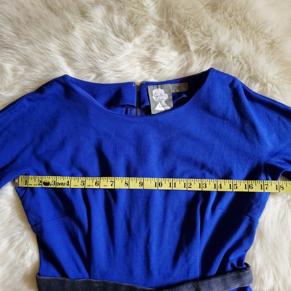 Anthropologie Girls From Savoy Blue Ponte Knit Dress (as Seen on Taylor Swift) - Picture 13 of 16